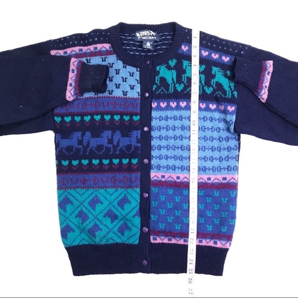 Vintage Kristy Miller Wool Sweater With Horses 🐎 - Picture 7 of 7